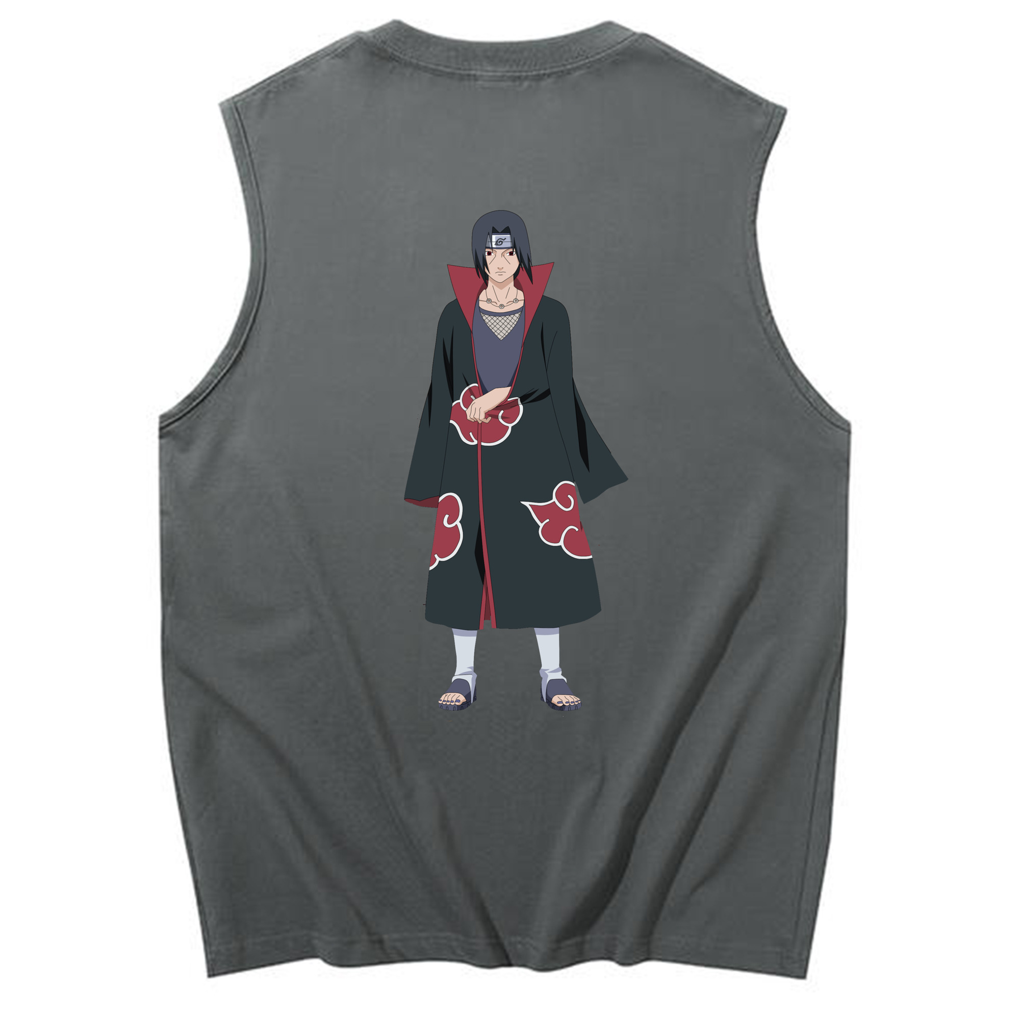 （画像用） NARUTO -ナルト- うちは イタチ Uchiha Itachi コットン100％タンクトップ（背面プリント）